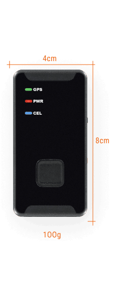 Poltrax GL320M GPS tracker — 4cm x 8cm, 100g with GPS, PWR and CEL indicators